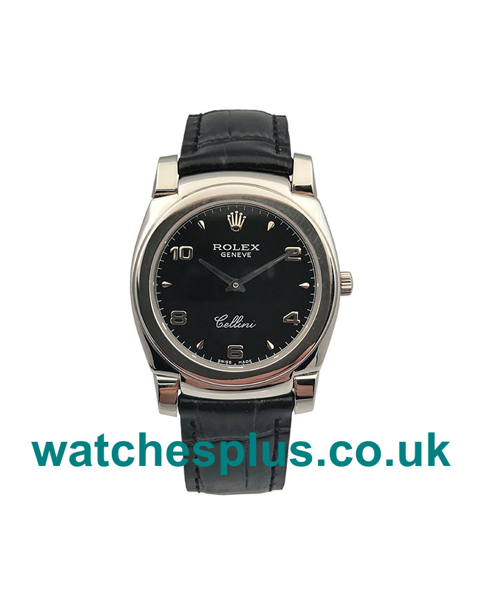 UK Swiss Made 35 MM Rolex Cellini 5330 Replica Watches With Black Dials For Men