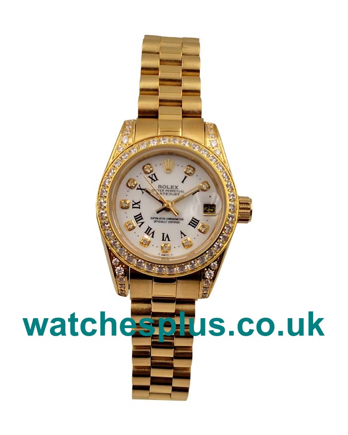 Best Quality Rolex Lady-Datejust 179138 Replica Watches With White Dials For Sale