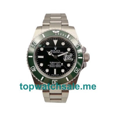 UK Best 1:1 Replica Rolex Submariner 16610 LV With Black Dials And Steel Cases For Men