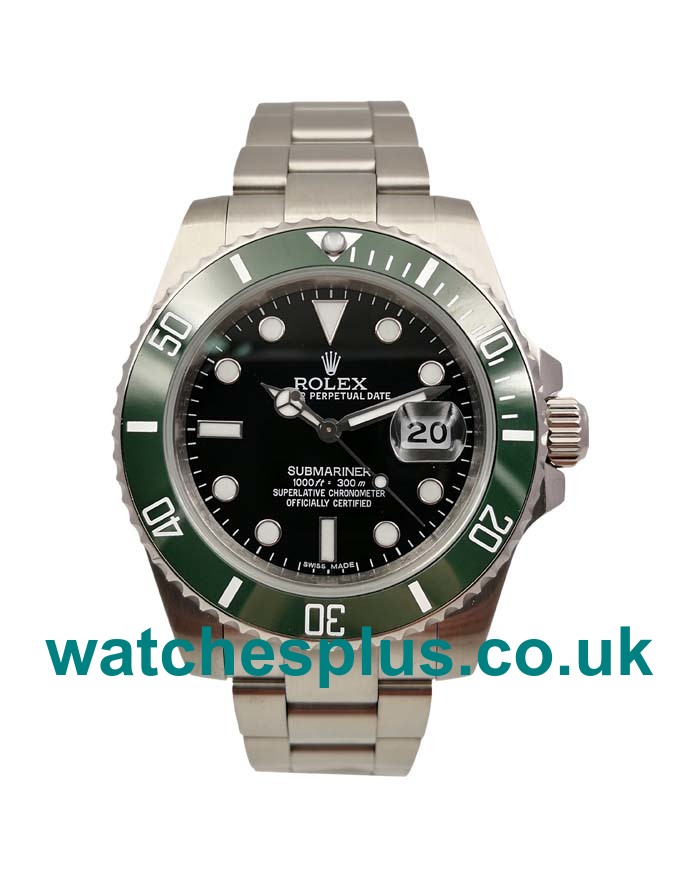 UK Best 1:1 Replica Rolex Submariner 16610 LV With Black Dials And Steel Cases For Men