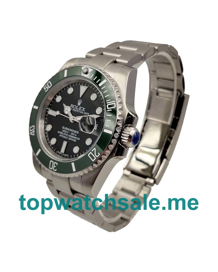 UK Best 1:1 Replica Rolex Submariner 16610 LV With Black Dials And Steel Cases For Men