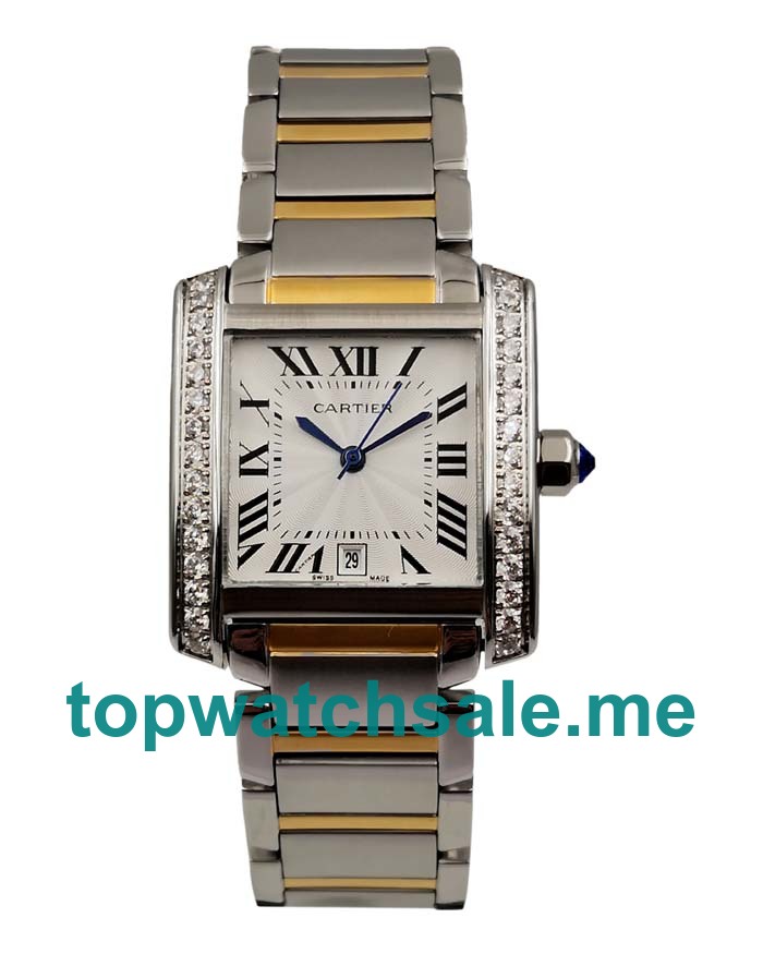 UK High Quality Fake Cartier Tank Francaise W2TA0003 With Silver Dials And Quartz Movement Online