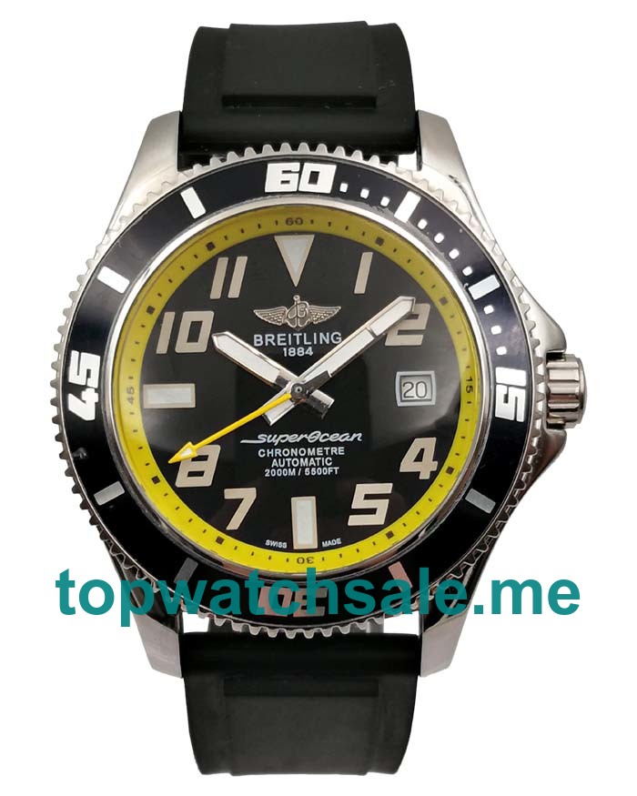 UK Best Quality Breitling Superocean A1736402 Replica Watches With Black Dials For Men