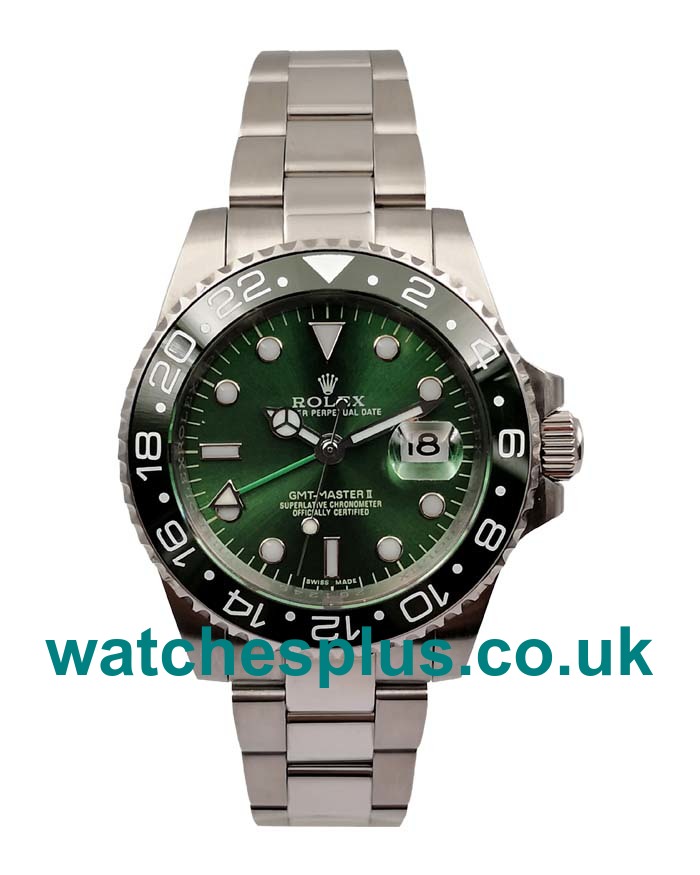 UK 40 MM Cheap Replica Rolex GMT-Master II 116710 LN With Green Dials And Steel Cases For Sale