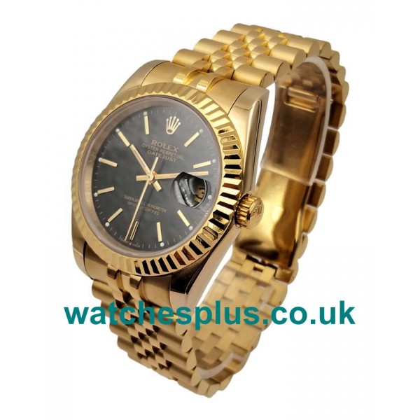 UK Perfect Replica Rolex Datejust 116238 Watches With Black Dials For Sale
