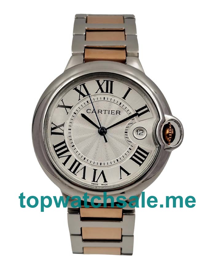 UK AAA Cartier Ballon Bleu W69009Z3 Replica Watches With Silver Dials For Sale