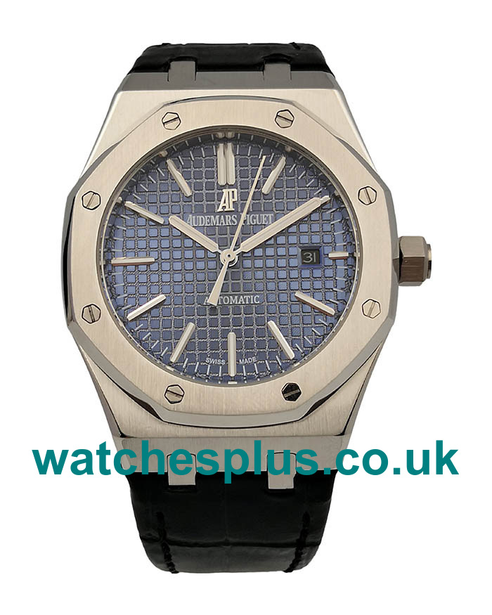 UK Luxury Replica Audemars Piguet Royal Oak 15400ST With Blue Dials Steel Cases For Men