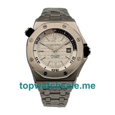 UK Swiss Replica Audemars Piguet Royal Oak Offshore 15710ST.OO.A002CA.02 Watches With White Dials For Men