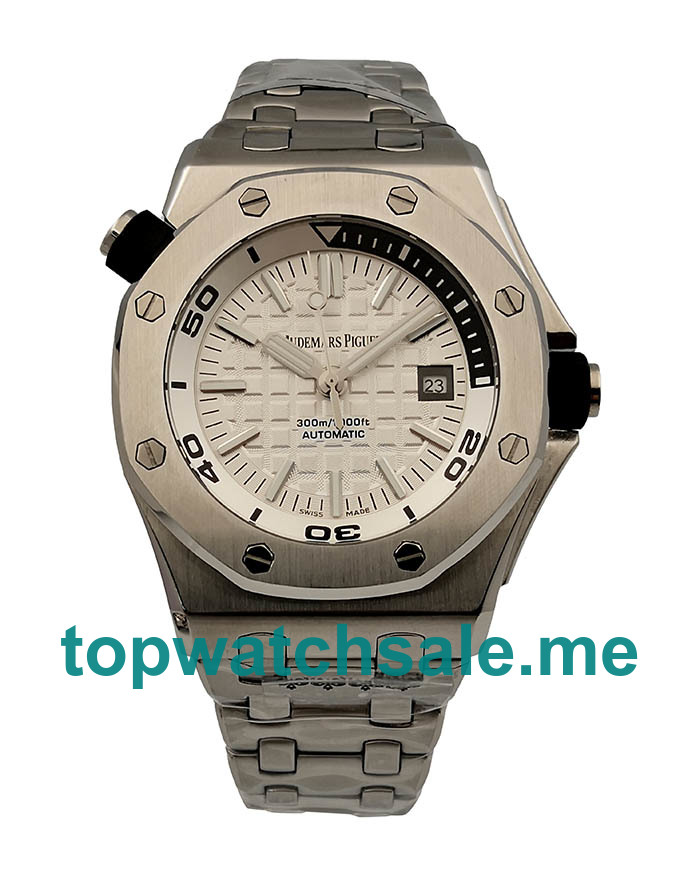 UK Swiss Replica Audemars Piguet Royal Oak Offshore 15710ST.OO.A002CA.02 Watches With White Dials For Men