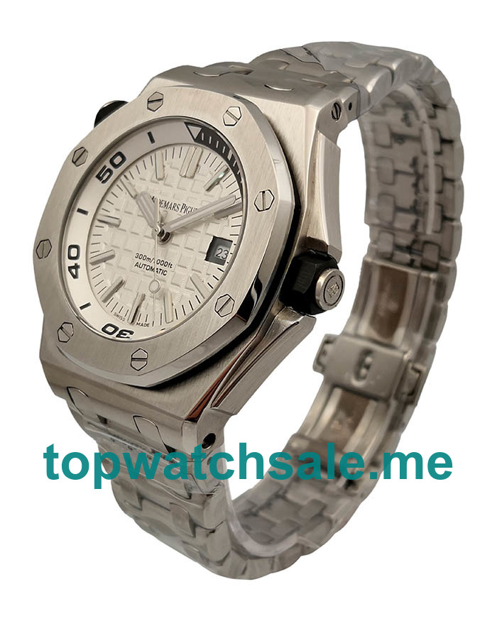 UK Swiss Replica Audemars Piguet Royal Oak Offshore 15710ST.OO.A002CA.02 Watches With White Dials For Men