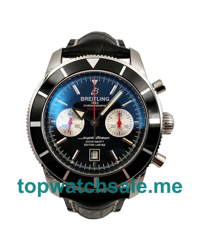 UK High Quality Breitling Superocean Heritage A23320 Replica Watches With Black Dials For Men