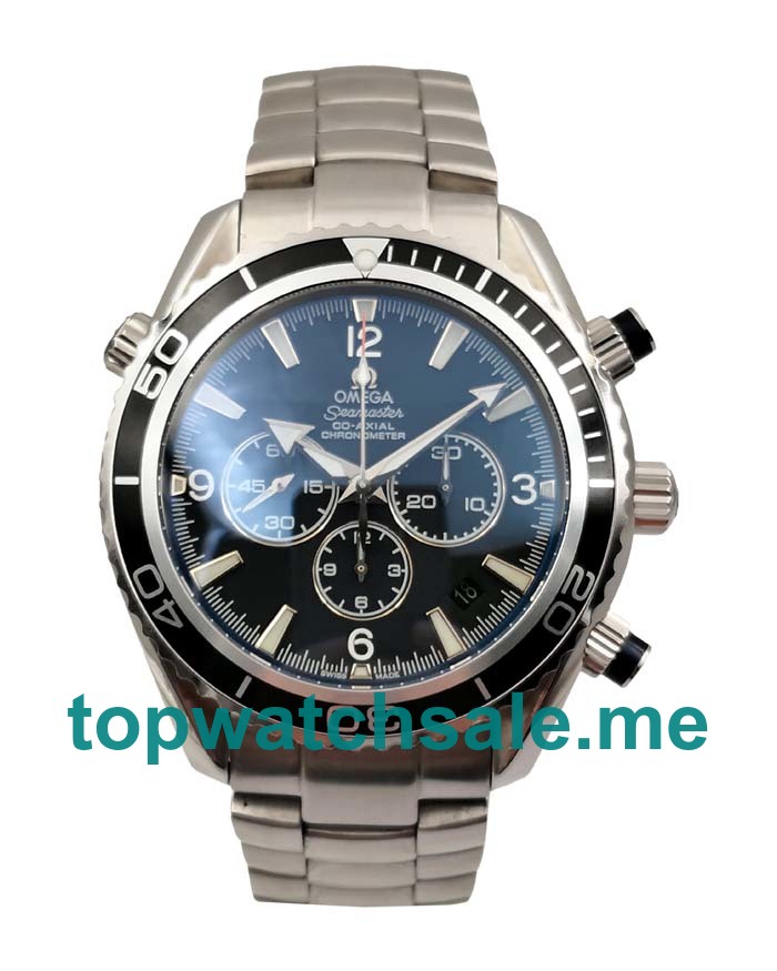 UK Cheap Fake Omega Seamaster Planet Ocean Chrono 2910.50.81 With Black Dials For Sale Online