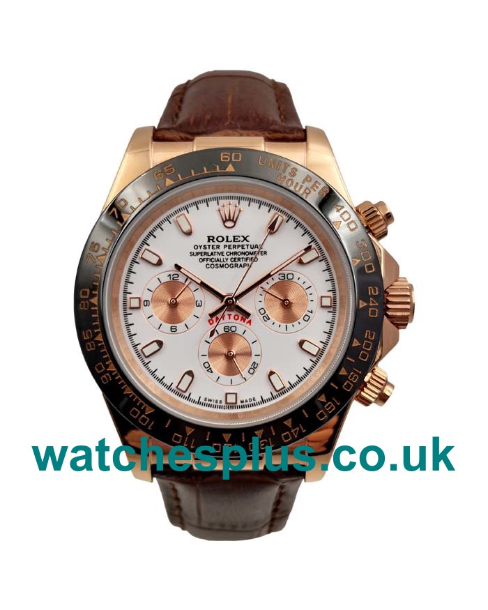 UK Perfect Rolex Daytona 116515 LN Replica Watches With White Dials For Sale