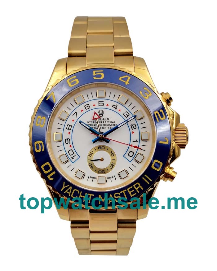 UK Best 1:1 Rolex Yacht-Master II 116688 Replica Watches With White Dials For Men