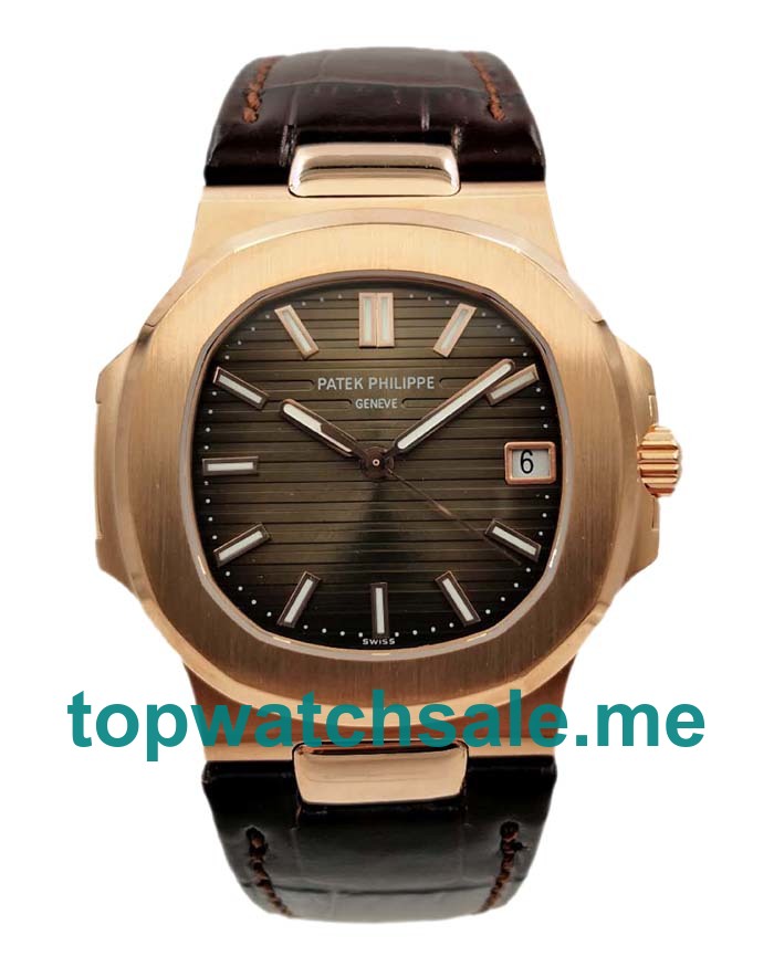 UK Perfect Replica Patek Philippe Nautilus 5711R Watches With Brown Dials For Men