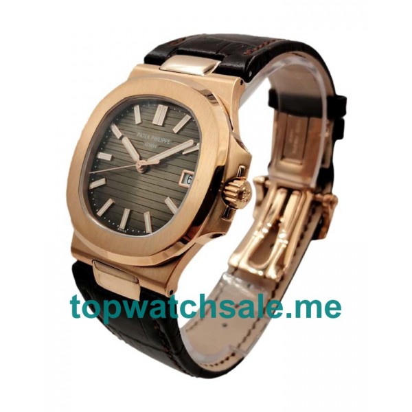 UK Perfect Replica Patek Philippe Nautilus 5711R Watches With Brown Dials For Men
