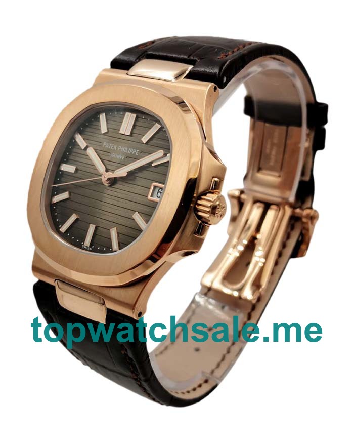 UK Perfect Replica Patek Philippe Nautilus 5711R Watches With Brown Dials For Men