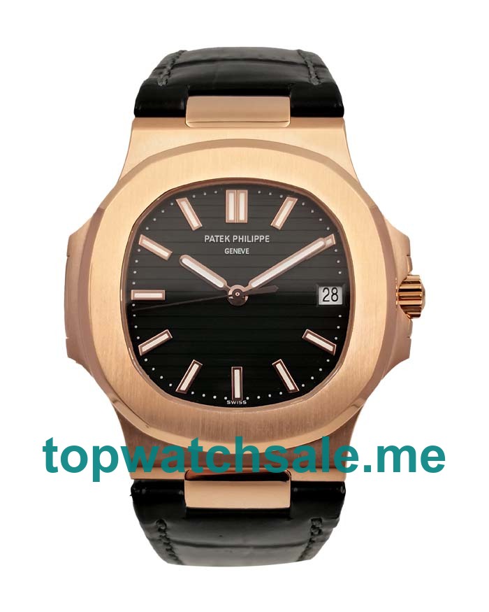 UK Perfect Replica Patek Philippe Nautilus 5711R Watches With Black Dials For Men
