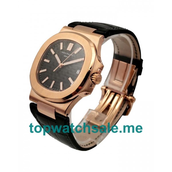 UK Perfect Replica Patek Philippe Nautilus 5711R Watches With Black Dials For Men
