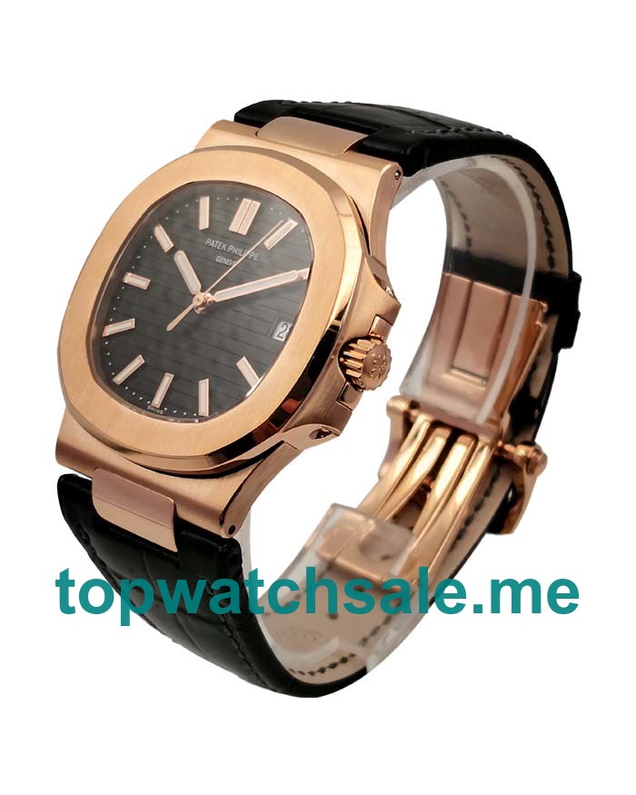 UK Perfect Replica Patek Philippe Nautilus 5711R Watches With Black Dials For Men