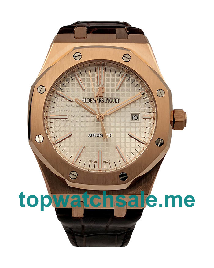 UK Luxury 41 MM Replica Audemars Piguet Royal Oak 15400OR.OO.D088CR.01 With Silvery White Dials