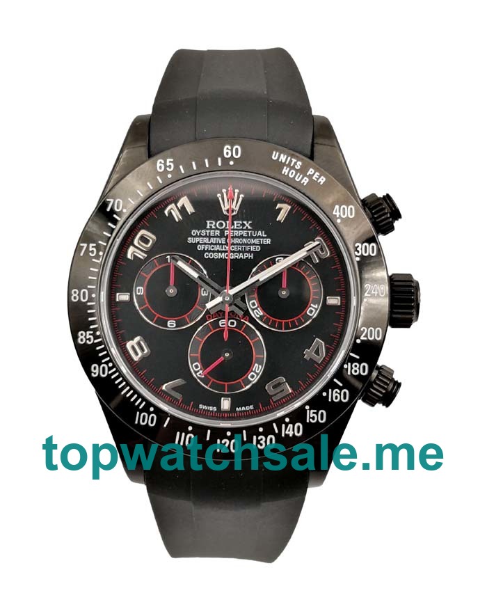UK Best Quality Rolex Daytona 116509 Replica Watches With Black Dials For Sale