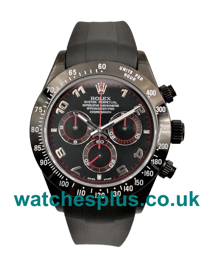 UK Best Quality Rolex Daytona 116509 Replica Watches With Black Dials For Sale