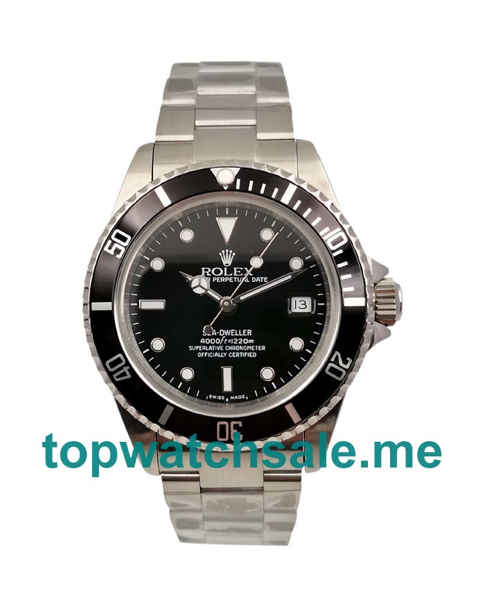UK High End Rolex Sea-Dweller 116600 Replica Watches With Black Dials For Men