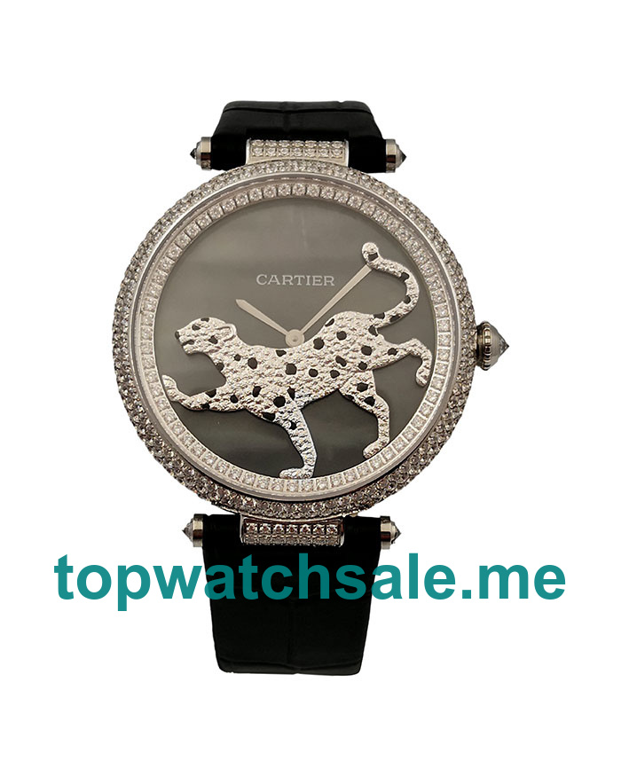 UK Best 1:1 Cartier Promenade d’une Panthère HPI00692 Replica Watches With Black Dials For Sale