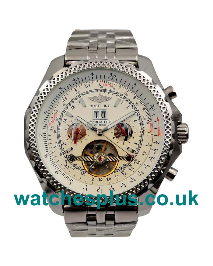 Swiss Made Breitling Bentley Mulliner Tourbillon Fake Watches With White Dials For Sale