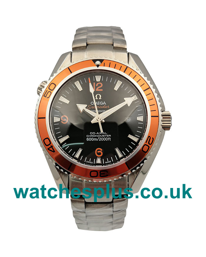 UK Best Quality Fake Omega Seamaster Planet Ocean 232.30.46.21.01.002 With Black Dials Orange Bezels For Men