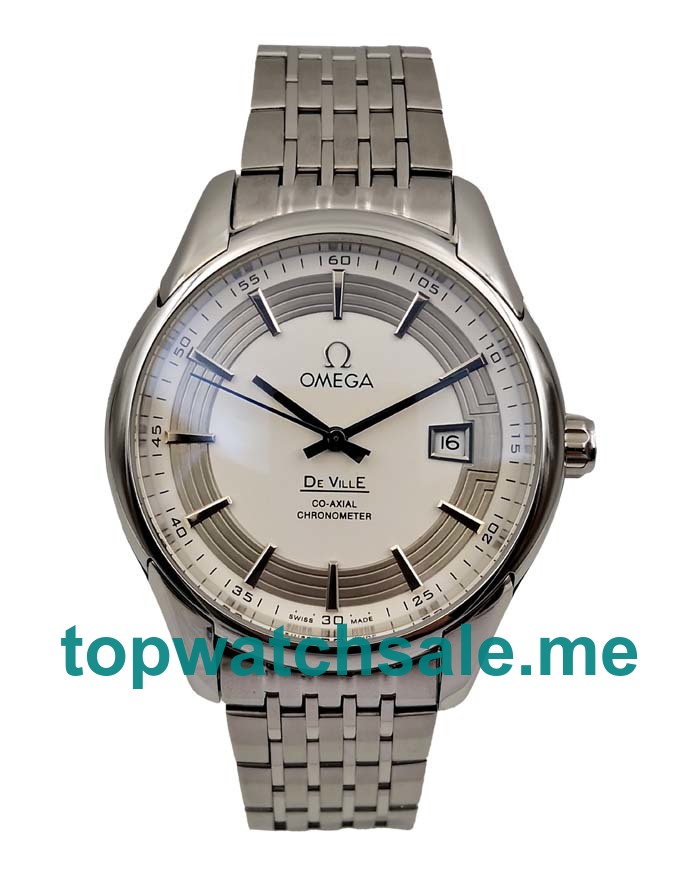 Best Quality 41 MM Omega De Ville 431.30.41.21.02.001 Replica Watches With Silver Dials For Sale