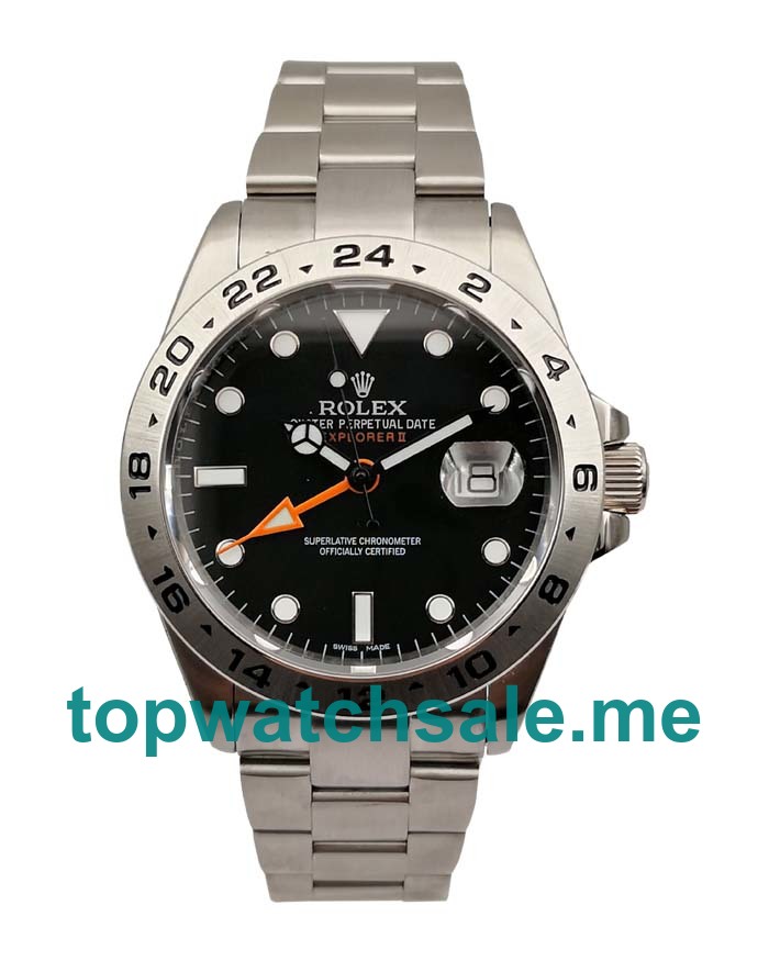 UK Cheap Rolex Explorer II 216570 Replica Watches With Black Dials For Men