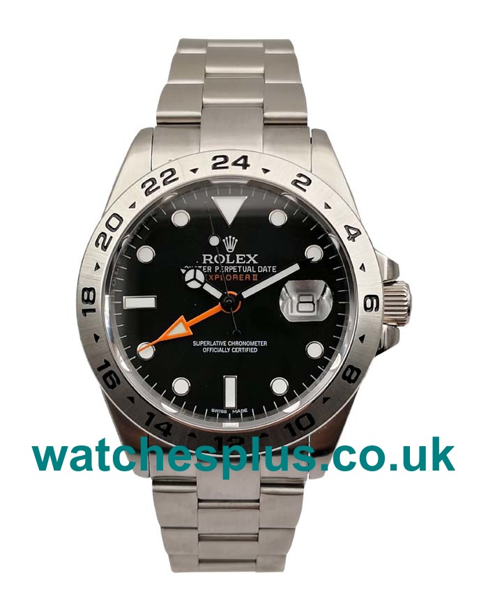 UK Cheap Rolex Explorer II 216570 Replica Watches With Black Dials For Men