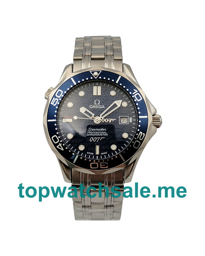 UK AAA Quality Fake Omega Seamaster Diver 300 M 2537.80.00 With Blue Dials For Men