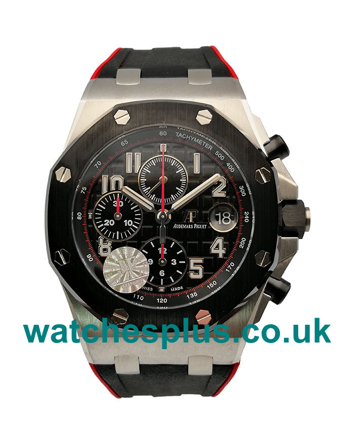 Perfect 42 MM UK Replica Audemars Piguet Royal Oak Offshore 26470SO With Black Dials For Men