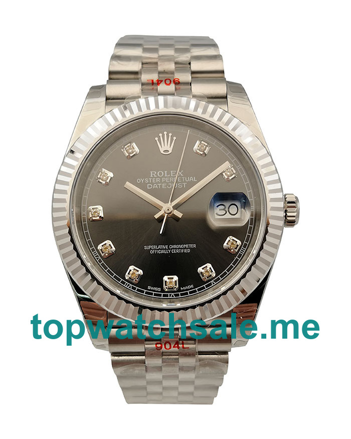 UK Luxury Fake Rolex Datejust 126334 Watches With Anthracite Dials For Sale