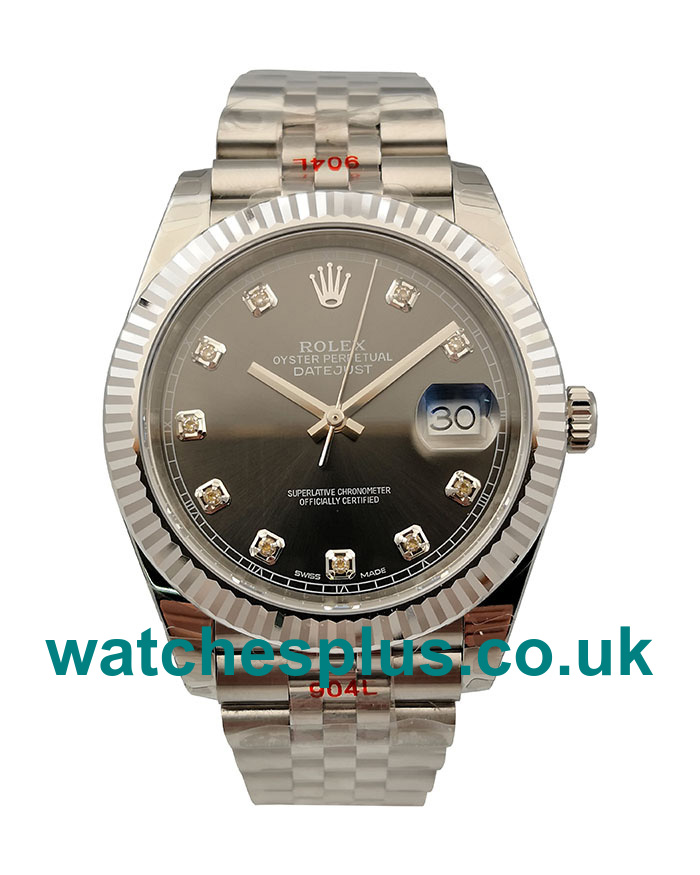 UK Luxury Fake Rolex Datejust 126334 Watches With Anthracite Dials For Sale