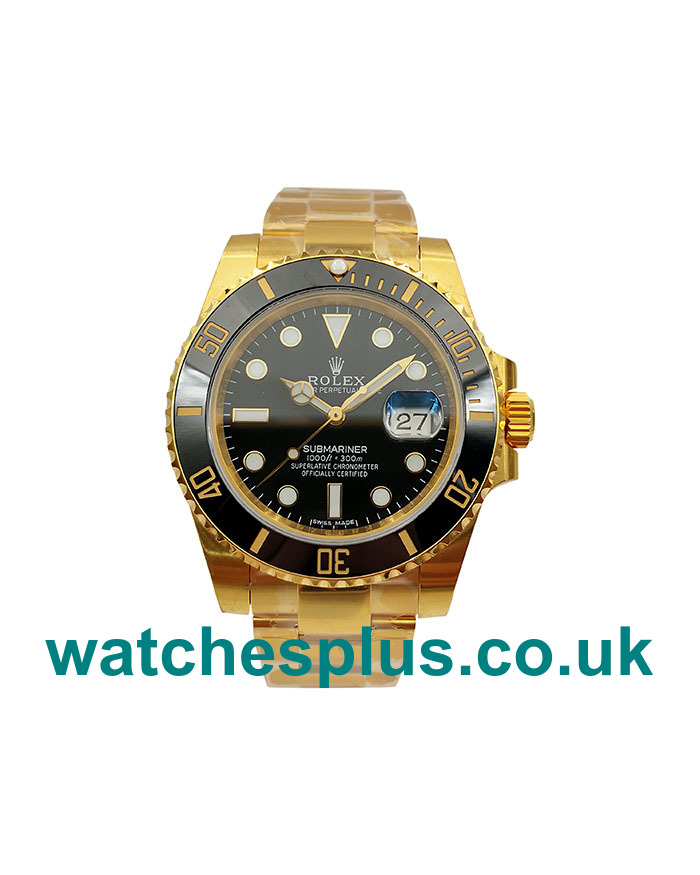 UK Swiss Movement 40 MM Replica Rolex Submariner 116618 LN With Black Dials For Men