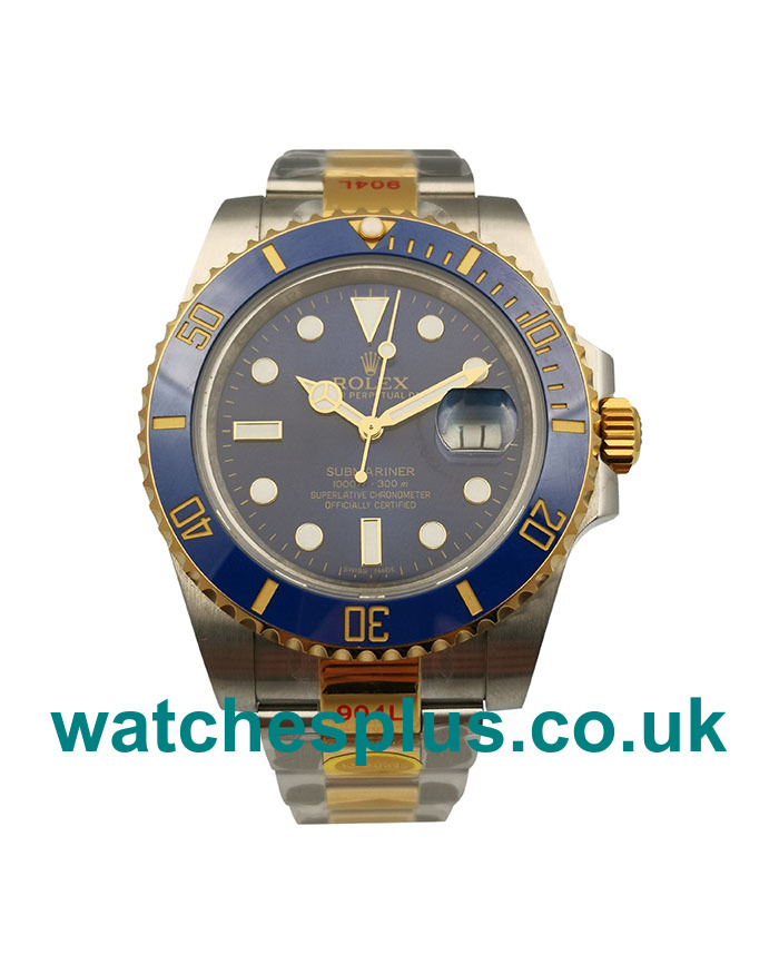 UK Best Luxury Replica Rolex Submariner 116613 LB JF With Blue Dials And Steel Cases For Sale