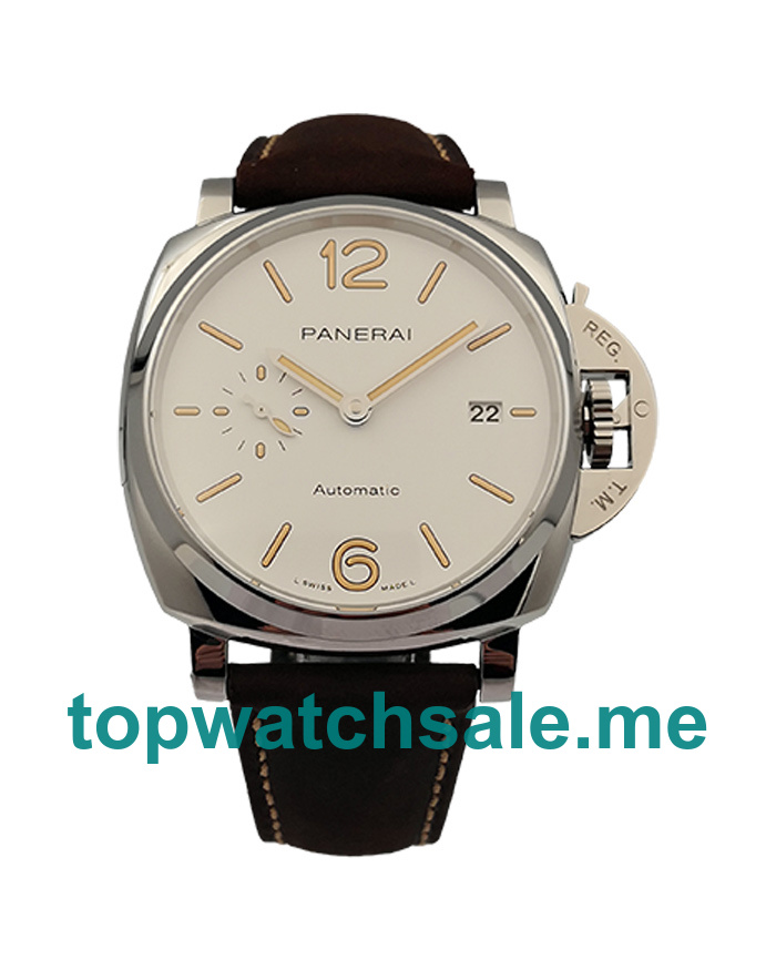 UK Luxury Replica Panerai Luminor Due PAM01046 With White Dials And Stainless Steel Cases For Men
