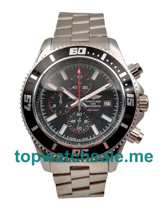 UK Luxury Breitling Superocean A1334102.BA81 Replica With Black Dials Stainless Steel Cases Online
