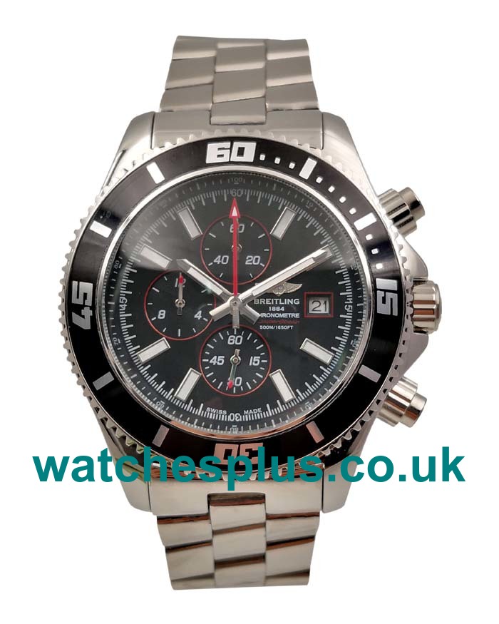 UK Luxury Breitling Superocean A1334102.BA81 Replica With Black Dials Stainless Steel Cases Online