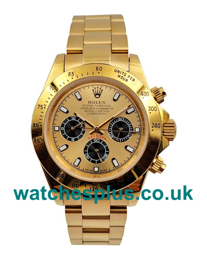 40 MM High End Rolex Daytona 116508 Fake Watches With Champagne Dials Online