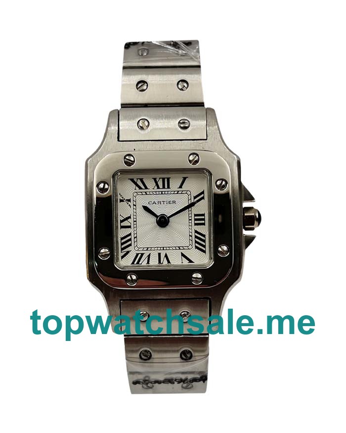 UK AAA Quality Cartier Santos GALBEE W20056D6 Replica Watches With Silver Dials For Men