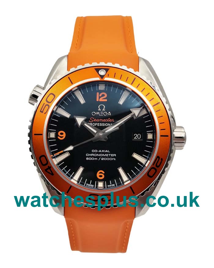 UK Cheap Fake Omega Seamaster Planet Ocean 232.32.42.21.01.001 With Black Dials Steel Cases For Men