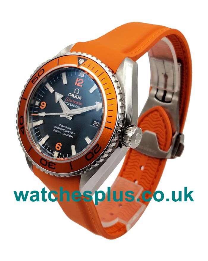 UK Cheap Fake Omega Seamaster Planet Ocean 232.32.42.21.01.001 With Black Dials Steel Cases For Men