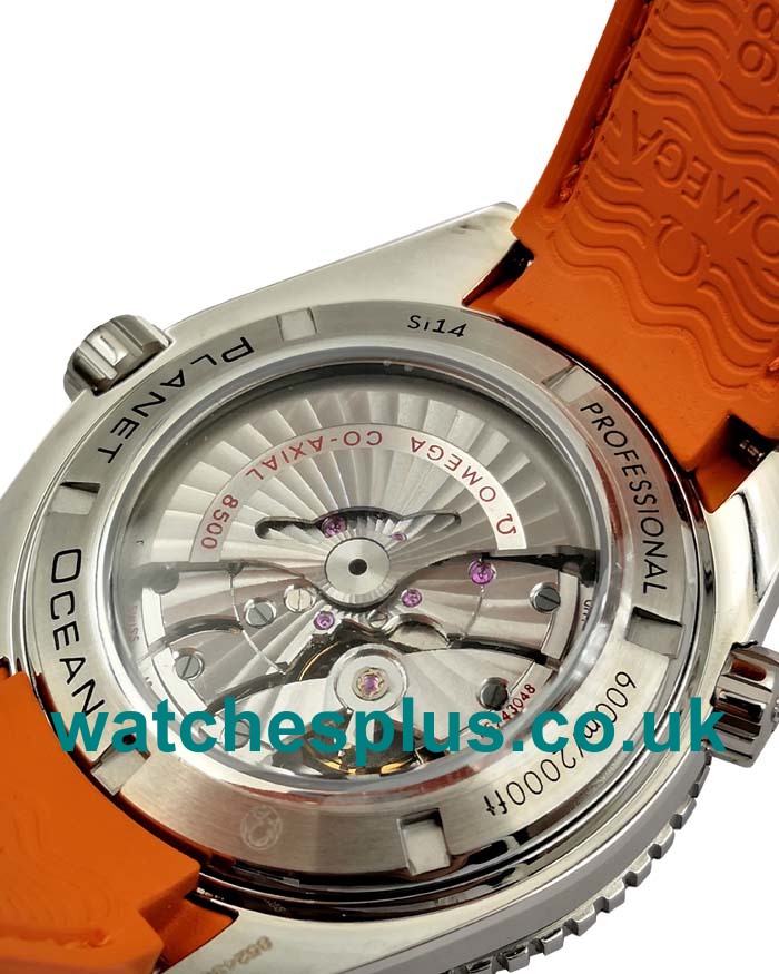UK Cheap Fake Omega Seamaster Planet Ocean 232.32.42.21.01.001 With Black Dials Steel Cases For Men