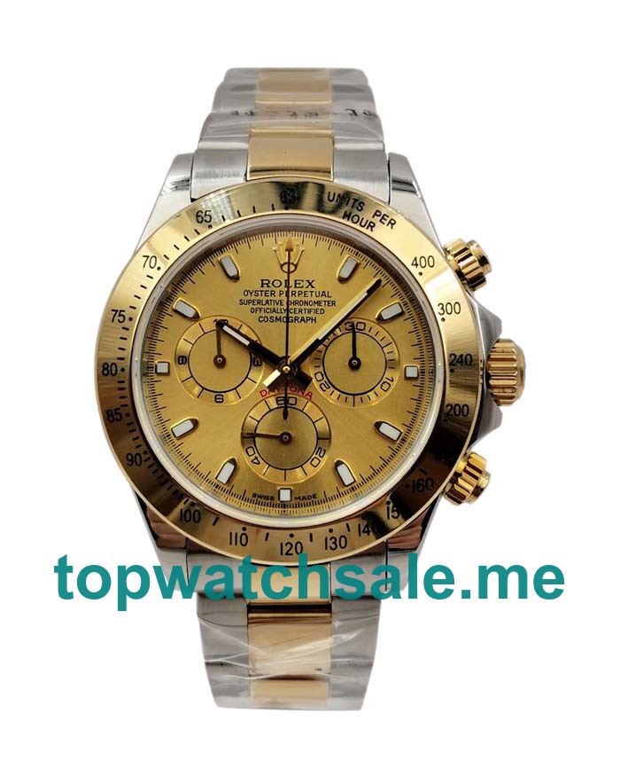 UK Cheap Rolex Daytona 116523 Replica Watches With Champagne Dials For Sale