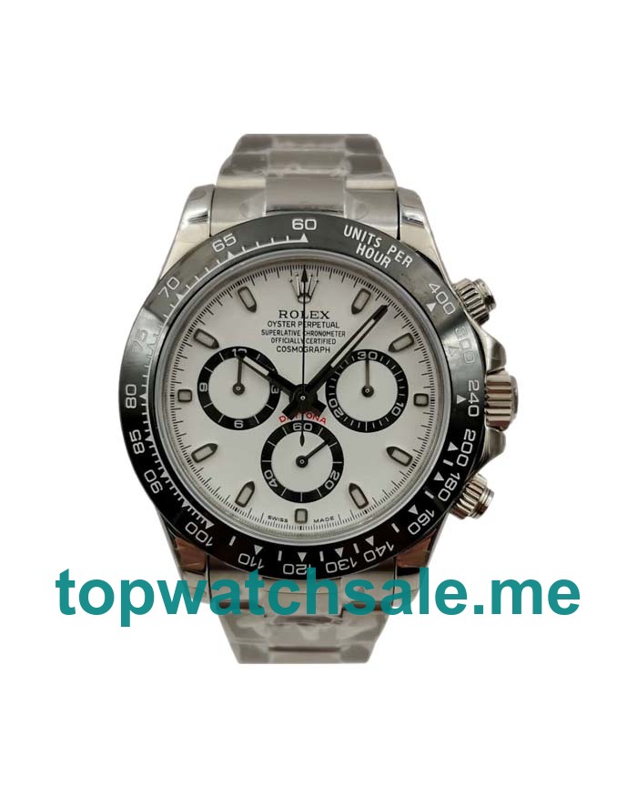 UK Best Quality Replica Rolex Daytona 116500 With White Dials And Swiss Movements For Sale